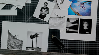 Photo prints on a cutting board with James Brand Palmer utility knife.