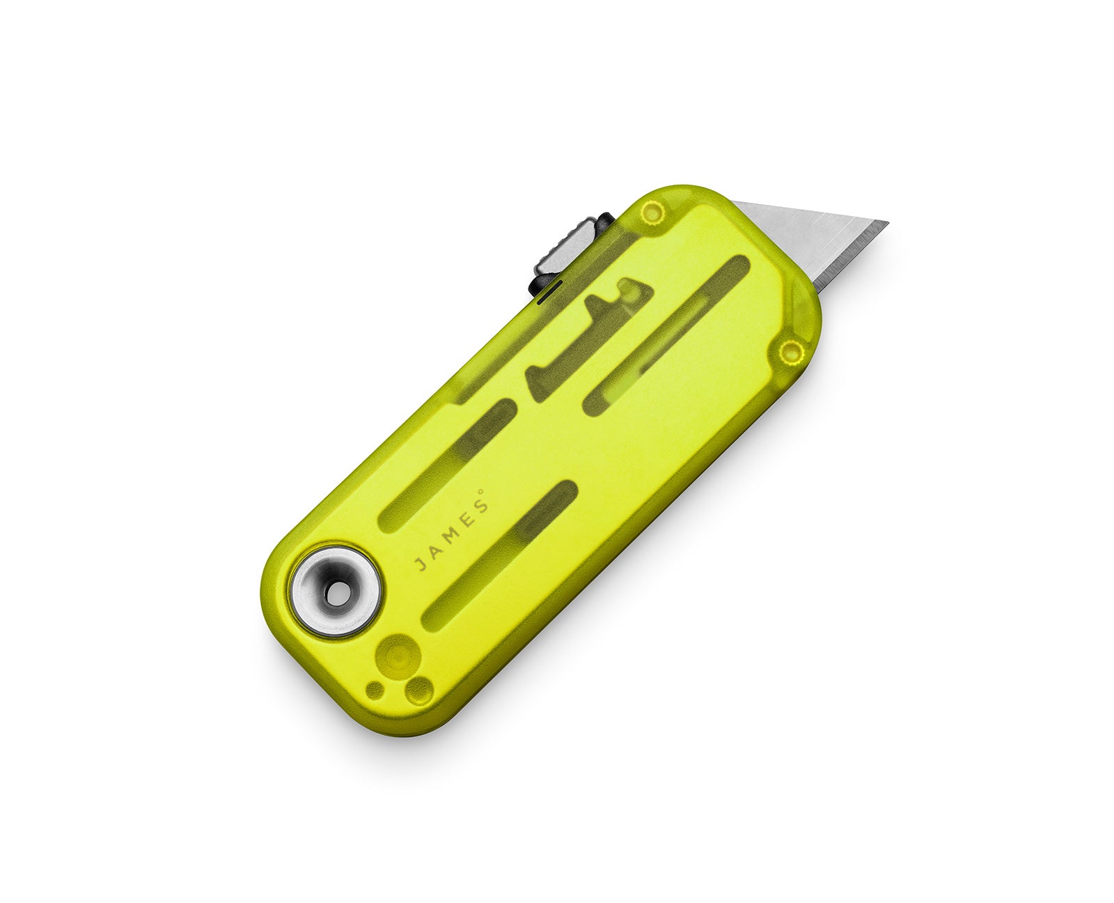 The electric green Palmer Clear EDC utility knife.