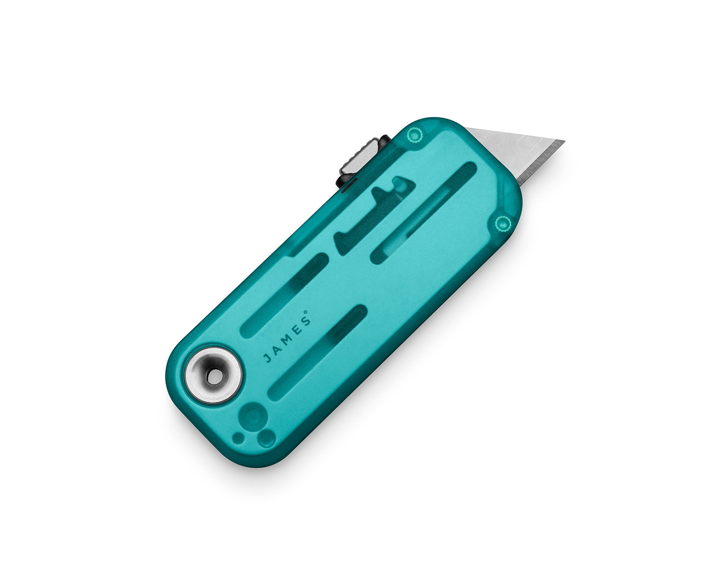 The turquoise Palmer Clear EDC utility knife.