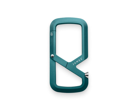 The emerald Mehlville EDC keychain carabiner.