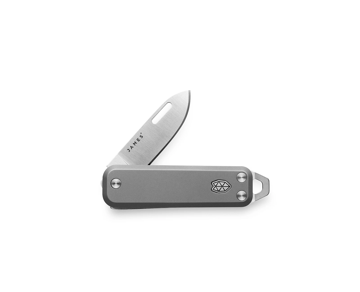 The Elko keychain knife in titanium.